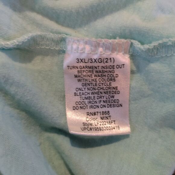 CARE BEARS Teal Cropped Short Sleeve Tie Front Top Embroidery Womens 3XL - Picture 10 of 11